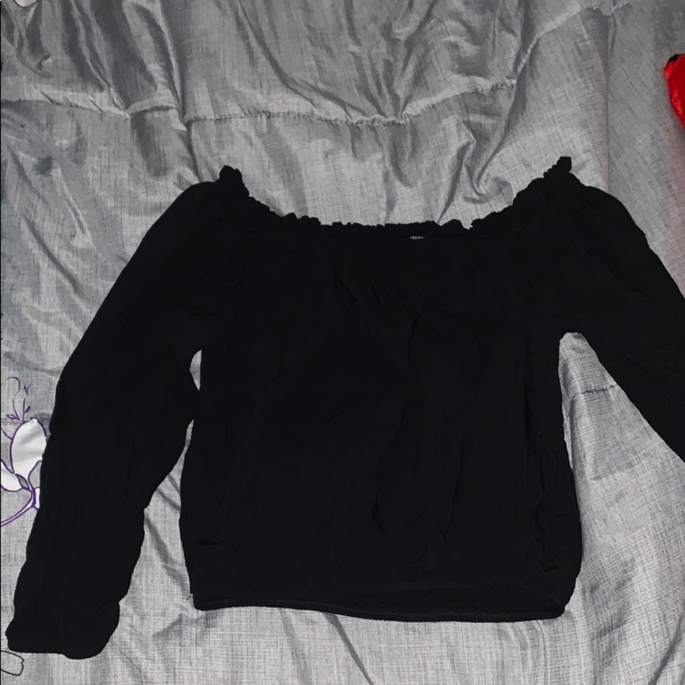 brandy melville scrunchie off shoulder top